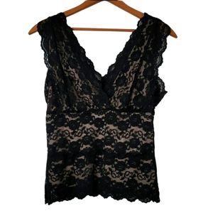 George Black Lace and Nude Tank Top